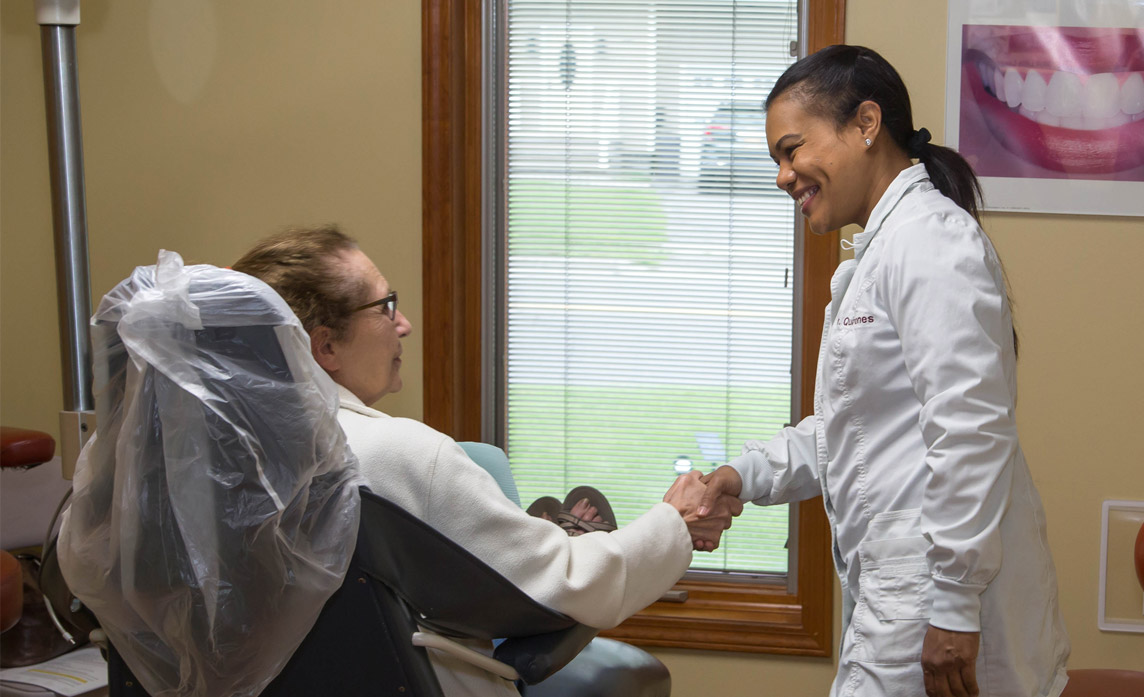 Dr.Q talking with a patient